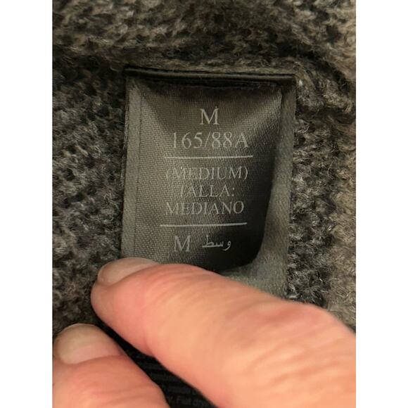 AllSaints Women's Asko Camo Jumper Dark Gray Wool Blend Sweater - Size Medium - Picture 6 of 6